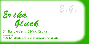 erika gluck business card